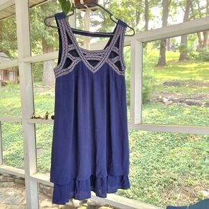Blu Pepper Vintage Tiered Rayon Dress